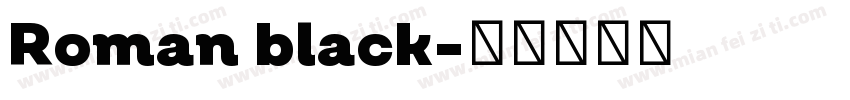 Roman black字体转换